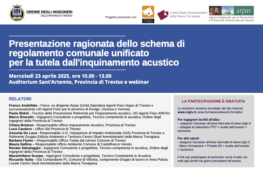 I Relatori del Regolamento